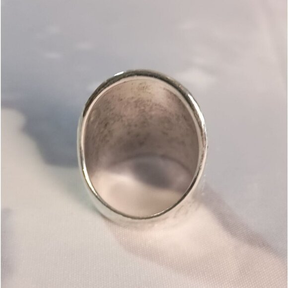 Boho Silvertone Statement Ring Size 10 NWT Fashion Jewelry Gift Box Gorgeous - Picture 4 of 4